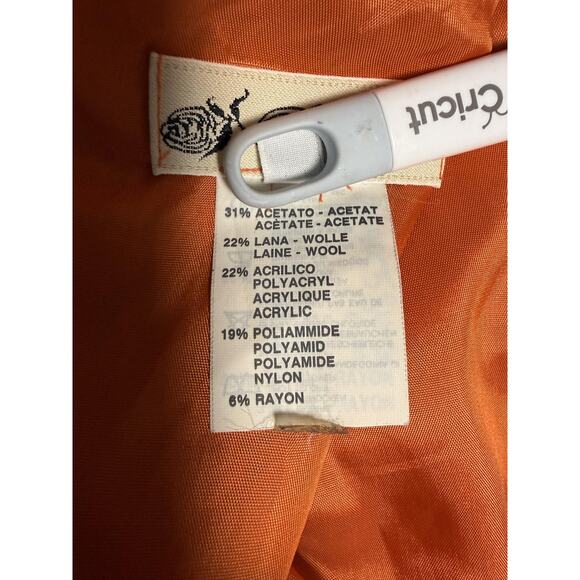 Blumarine Dress Womens IT 44 US 8 Brown Wool Blend Boucle Shift Made in Italy - Picture 10 of 14